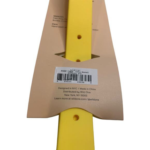 Large Wild One Dog Collar All Weather Durable Flex-Poly Yellow 15-18" Neck - Picture 7 of 8